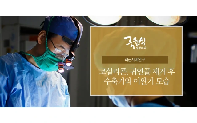 코실리콘, 귀연골 제거 후 수축기와 이완기 모습